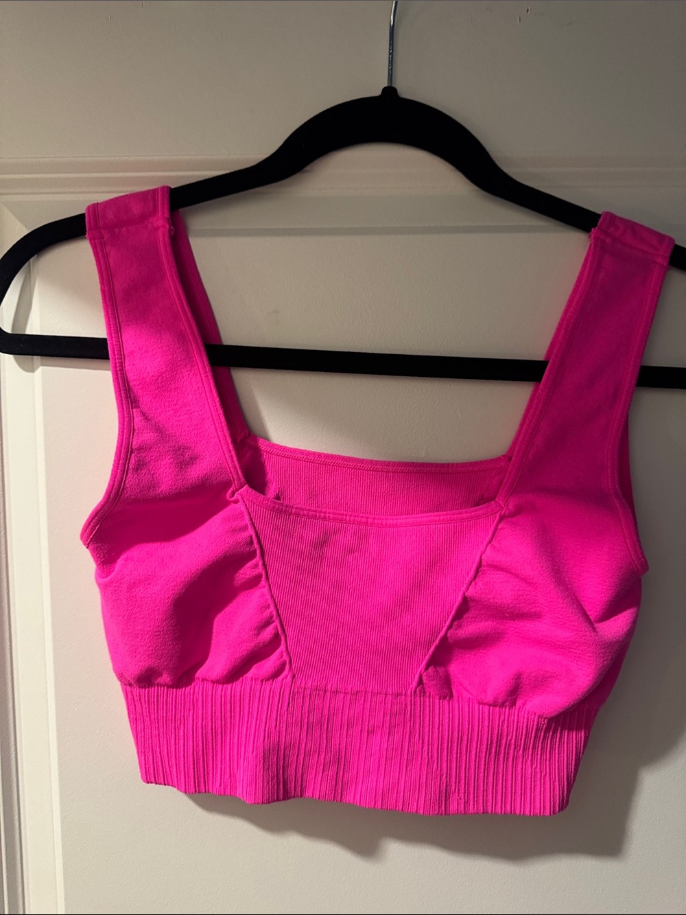 FP Movement by Free People Hot Pink Ribbed Sports Bra Top